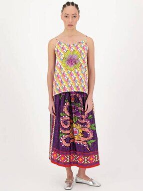 ME369 Angelique Camisole Twisted Love Print Satin Cami NWT - Size Small